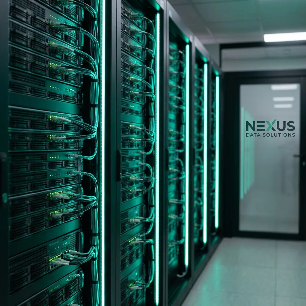 Serverruimte met actieve netwerkapparatuur